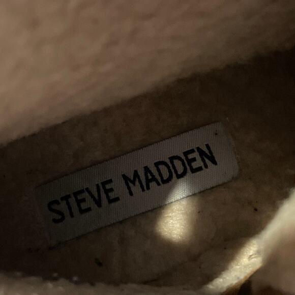 STEVE MADDEN Women's Tayson Ankle Boots Size 5M Chestnut Suede Faux Fur - Picture 7 of 8